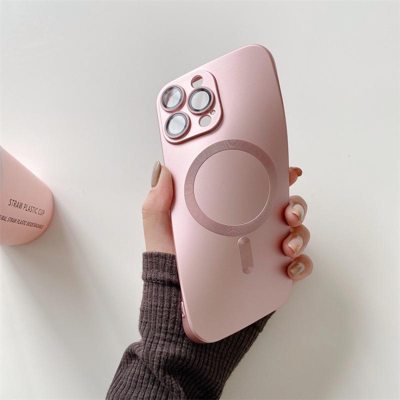 Magnetic Full-Coverage iPhone 17 Pro Max Protective Case with Metal Paint and Lens Film