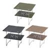 Double Layer Camping Table Metal Alloy Picnics Table Grid & Metal Plate Camping Table Outdoor Camp Storage Rack