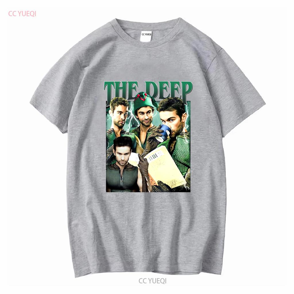 Vintage The Deep Boys T Shirt For Woman And Man Vintage Washed Top For Everyday Wear Casual Fashion Stylish Stretched Slightly