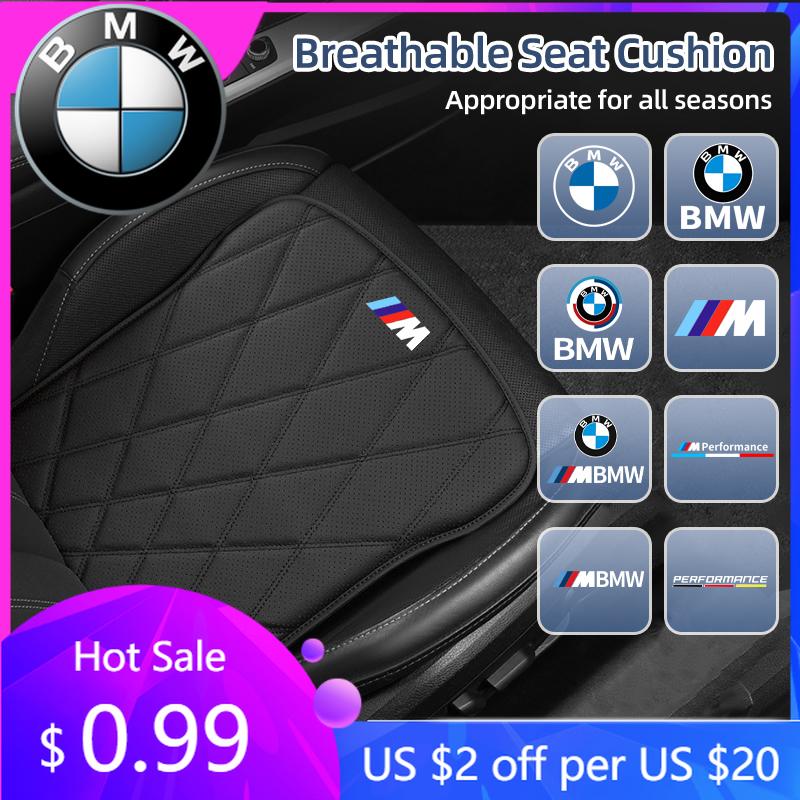 LMHKH1 2026 Car Sticker Leather Car Seat Cover Car Front Seat Cushion Anti Slip Auto Chair Protector Cover For BMW E46 E90 E60 F30 F10
