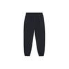 Li Ning Sports Lifestyle Series Solid Color Mid Waist Fleece Cuffed Knitted Sweatpants Women Bottoms Black AKLT820-3