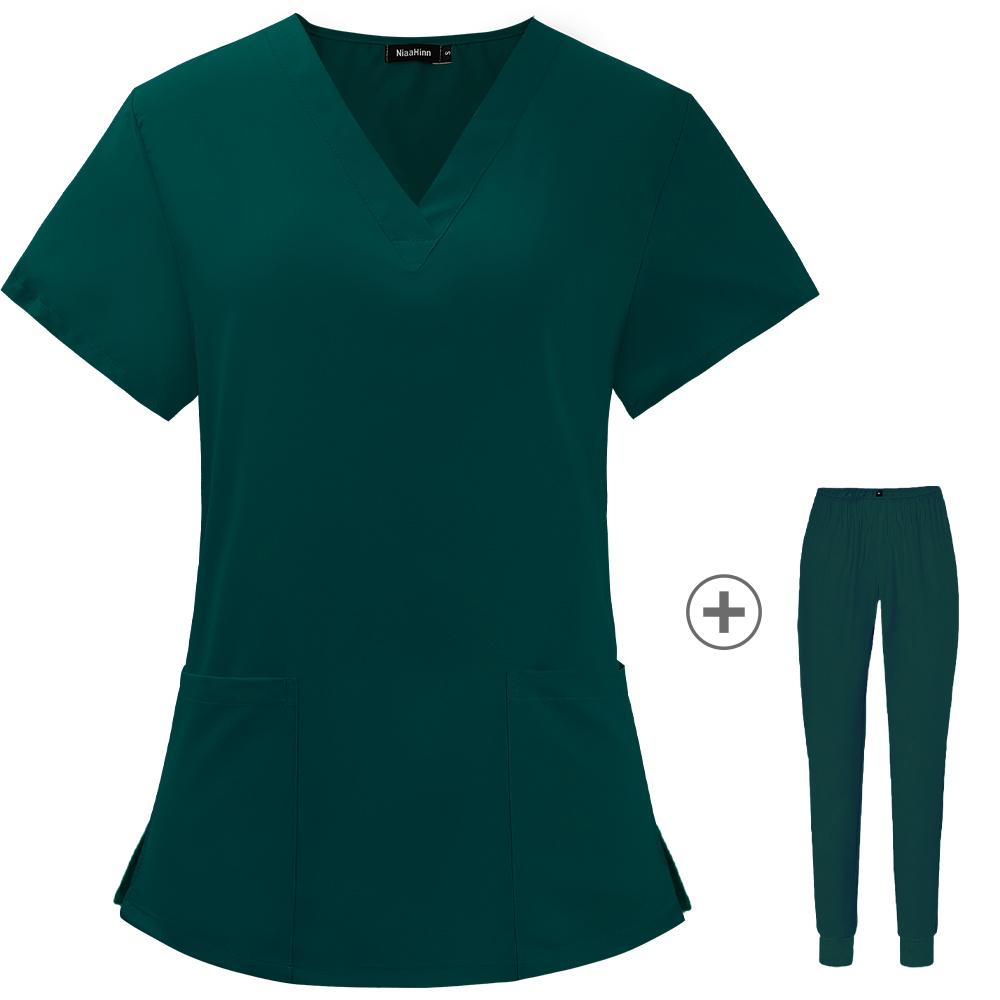 2025 Summer New Women Wear Scrub Suits Hospital Doctor Working Uniform Medical Surgical Multicolor Unisex Uniform Nurse Accessories