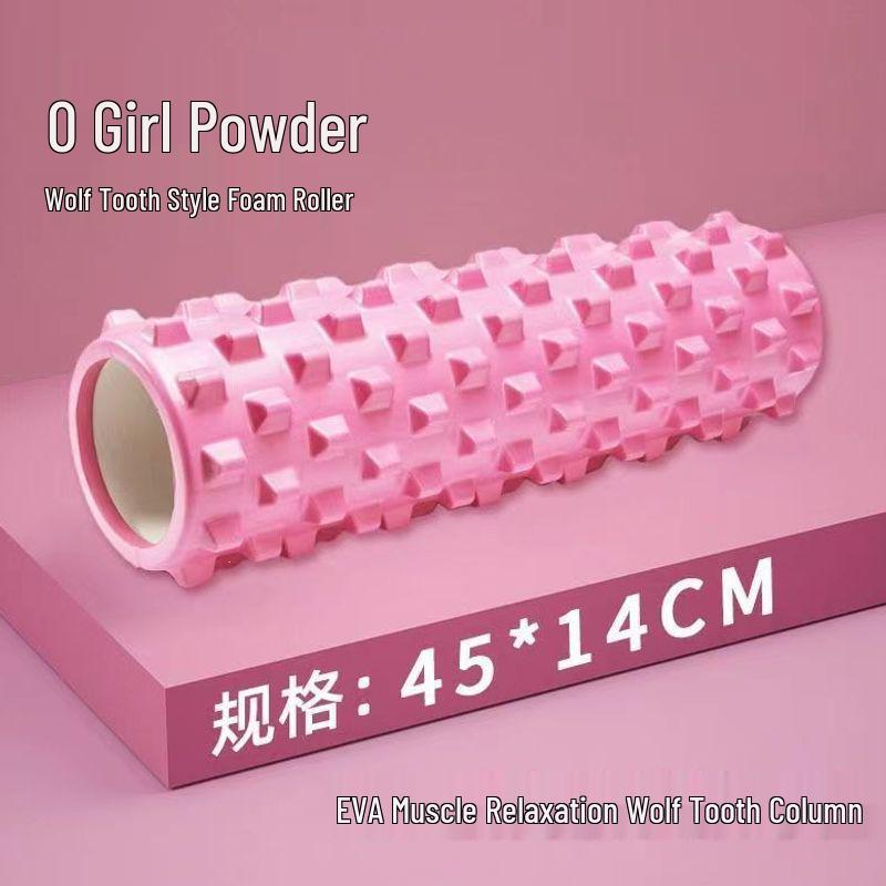 Foam Roller for Muscle Massage, Relaxation, Slimming Legs, Yoga, Beginner Fitness, Wolf Teeth Design.