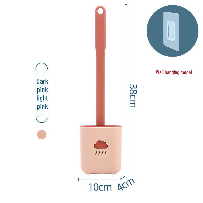 Nordic Silicone Toilet Brush with Wall-Mounted & Floor-Standing Design