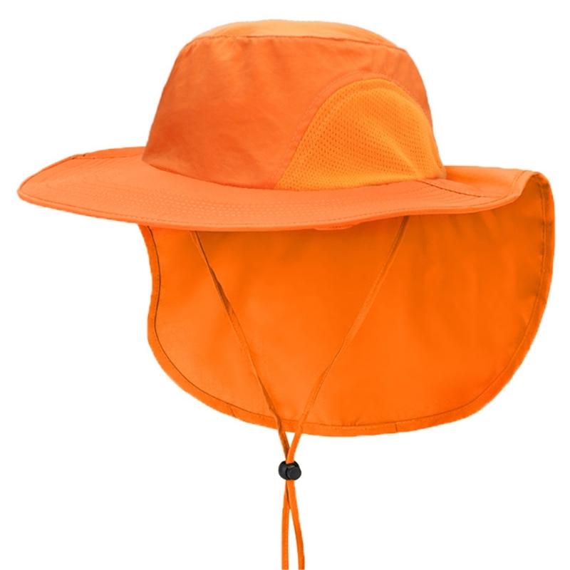 Fishing Wide Brims Sun Hat Outdoor Climbings Mesh Fisherman Hat Fishing Casual Hat Unisex Camping Hunting Bucket Hat