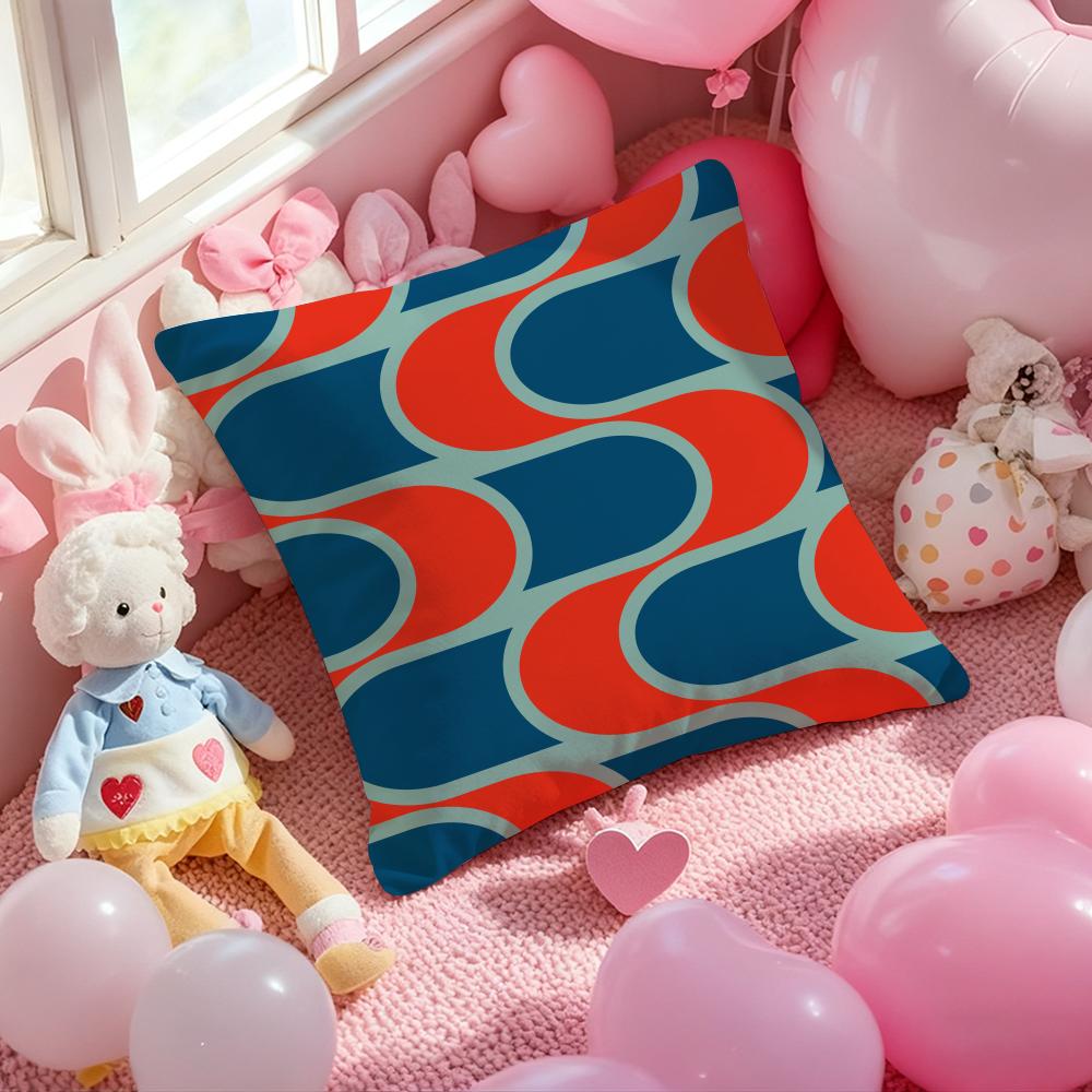 Modern color Mia style geometric pattern Cushion Pattern Printed Pillowcase for Living Room Sofa Cushion Cover & Bedroom Decor