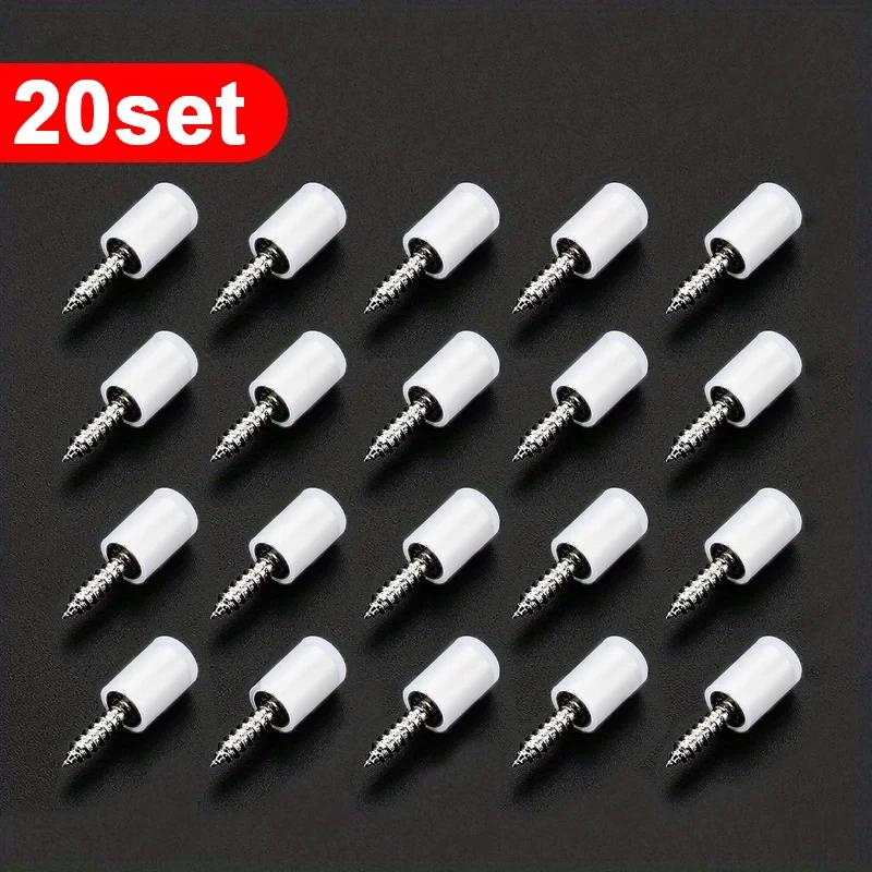 

20Set Support Multifunction Fixed Cabinet Rack Nail Self-Tapping Integrated Screw Clapboard Holder Laminate Support Nail 0.98inch