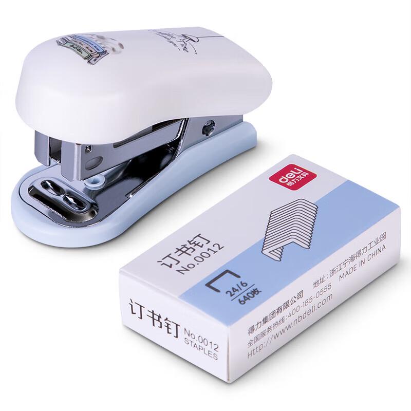 Deli 0352 Mini Stapler Set (Mixed Colors, 5-Pack)