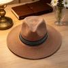 Chapeau de Soleil à Large Bord Chapeau Rétro Protection Solaire Maille Respirante Chapeau Pliable pour Voyage Pêche en Plein Air