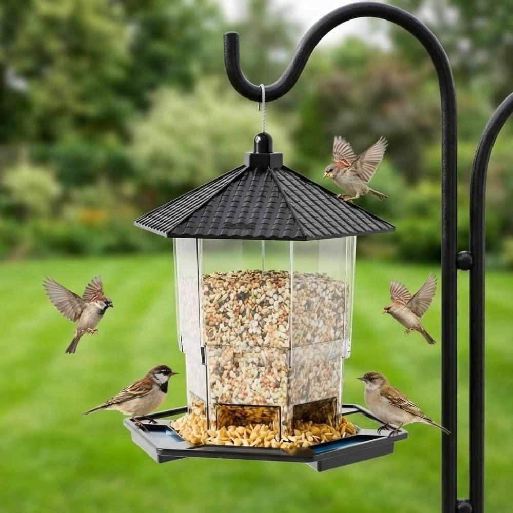 Odporny na wiewiórki karmnik dla ptaków Przezroczysta stacja karmienia ptaków Taca z żerdką na ptaki Balkon