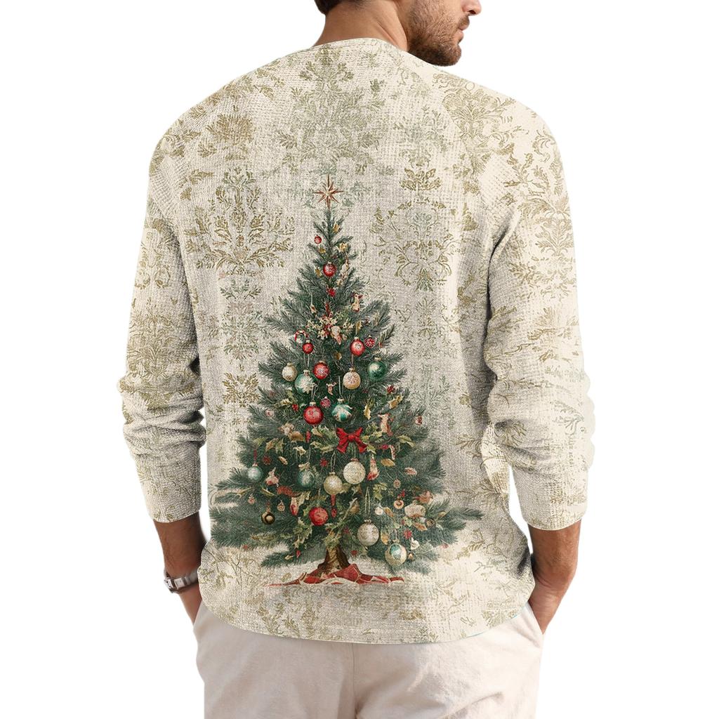 Men's Loose Casual Button Down Collar Long Sleeve Top