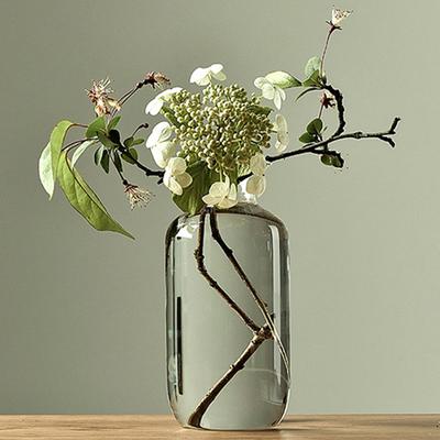 Japanische kleine Vase aus transparentem Glas, Zen-Vase, Aufsatzvase, hydroponische Heimdekoration