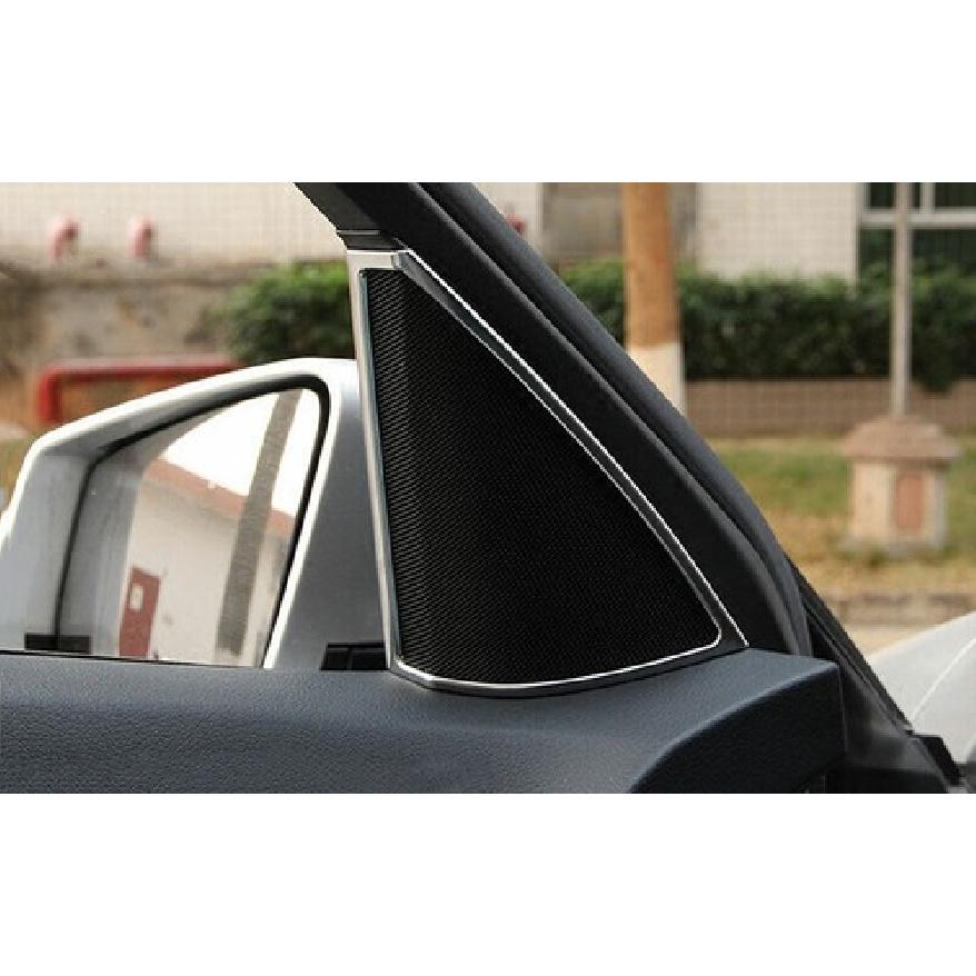 Matte Silver A Post Speaker Frame Cover Trim 2pcs Fit For Benz 2008-2014 C-Class