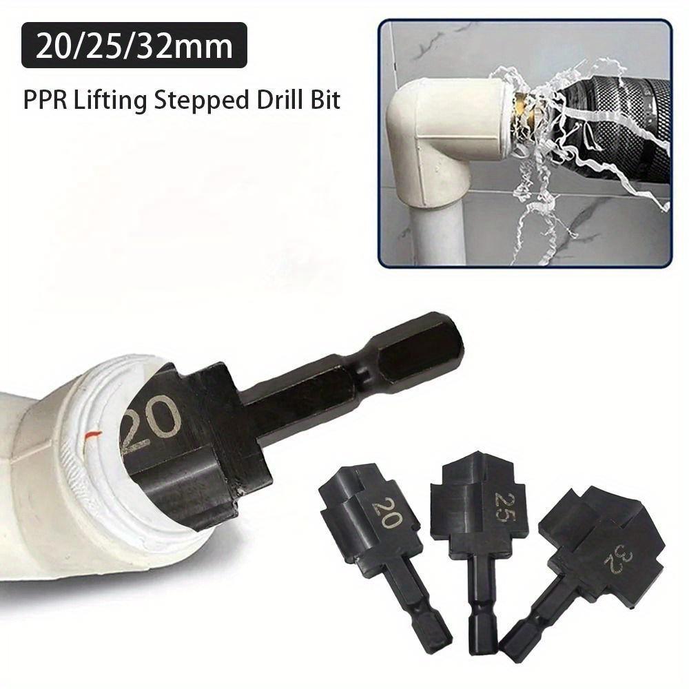 3Pcs Water Pipe Expansion PPR Lifting Stepped Drill Bit Hexagon Shank For Plumber Repairing Step Drill 20/25/32mm 6.35mm