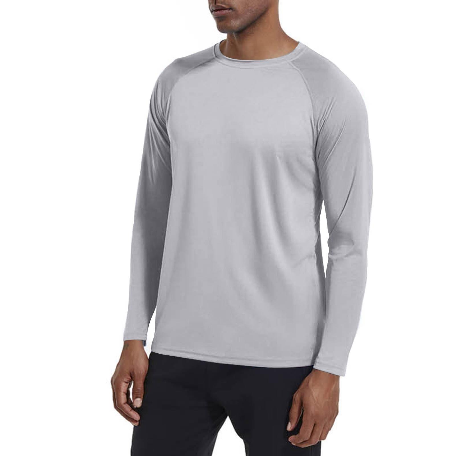 

Мужской летний однотонный топ с круглым вырезом для загара, пляжа, походов, альпинизма XXL светло-серый