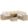 VidaXL Garden Lounge Set with Cushions 7 Pcs, Patio Sofas, Patio Furniture Set, Outdoor Furniture, Beige 3272654