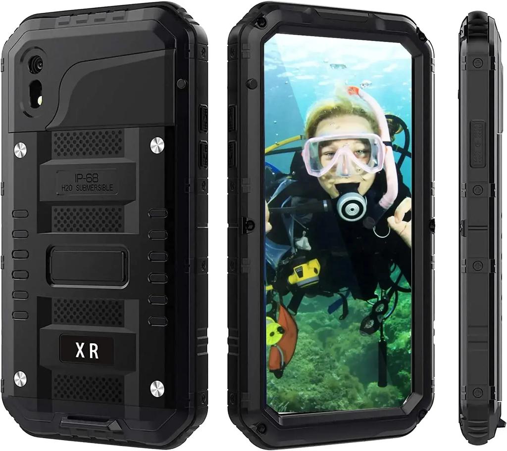 Heavy Duty Military Waterproof Metal Case For iPhone 16 15 14 13 12 11 ...