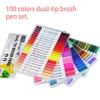 Double-Ended Fineliner & Soft Tip Watercolor Pen Set - Art Supplies for Children's Painting & Coloring