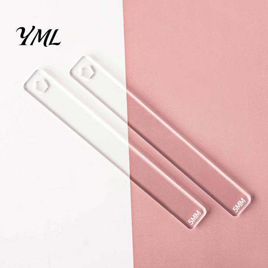 Polymer Clay Depth Guide 1 Pair Acrylic Guide, 2/3/4/5/6mm Pottery Rolling Pin Precision Guides Transparent Thickness Ruler for DIY Tools