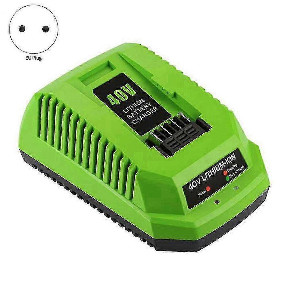 Caricabatterie al Litio 40V per Greenworks 29482 G-max 40V - Batteria 29472 29482 29652 G40825 Eu Pl