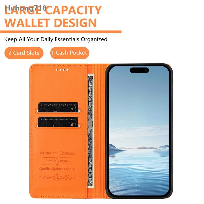Magnetic Flip Case for Tecno Spark 7 7P 7T 9 9T 10 10C GO 2023 2024 Pro 4G with Card Holder Stand Protection Cover