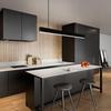 Lampe suspendue LED - NETTLIFE - 32W 107 cm - Dimmable - Noir - Hauteur réglable avec télécommande