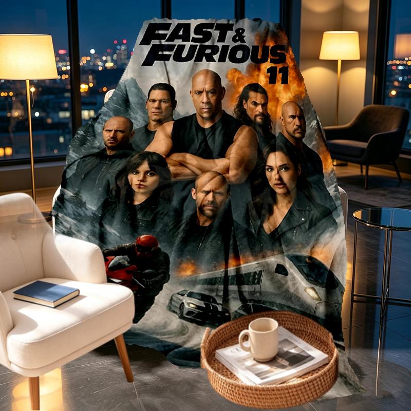 Fast & Furious Print Blanket - Soft & Comfortable, for Bedroom, Travel, Sofa, Home Decoration - Birthday Christmas Gift for Friend