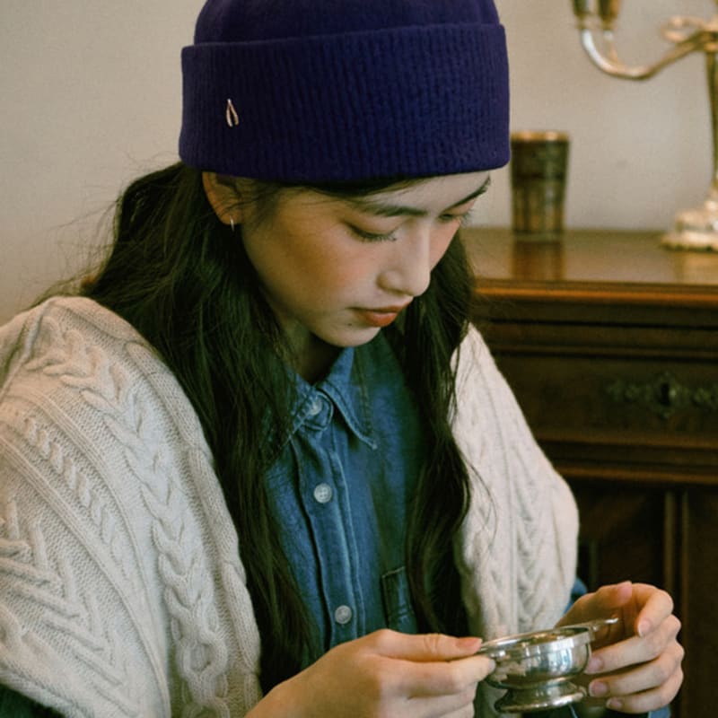SHINJEO Cappuccino Beanie_Navy