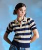 LARTIGENT L10 Stripe Puff Knit(Navy)