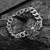 Gothic Silver Skull Chain Bracelet for Men Rock Party Jewelry Biker Bracelet Gift