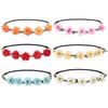 Adjustable Ribbon Floral Wreath Crown Hand Woven Bohemia Garland Headpiece  for Girls Women