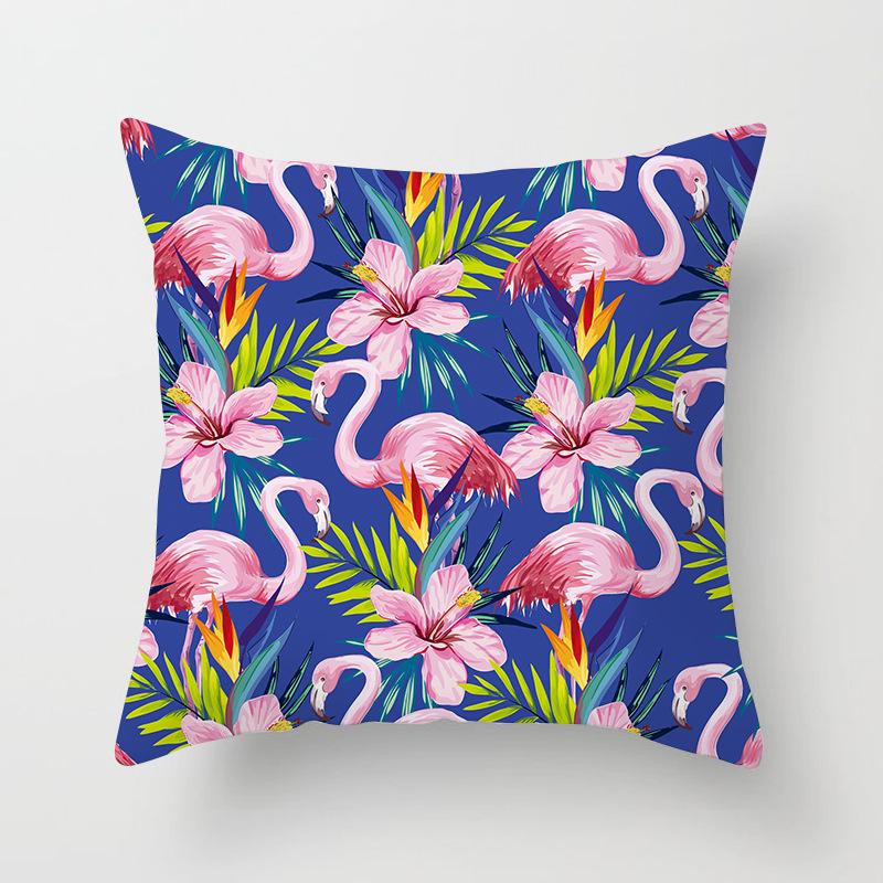 Painted Tree Digital Printed Peach Skin Square Pillow Cushion Cover Home Furnishings