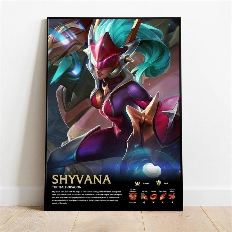 Popular Online Game League of Legends Character The Starchild Soraka Quality Canva Painting Wall Art Poster Aesthetic Room Decor