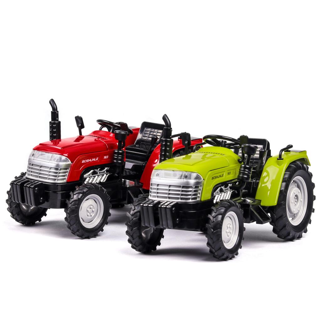 1:32 Farm Specific Tractor Alloy Model Toy Car Sound Light Doors Opened Pull Back Farmer's Cars Models Kids Birthday Gifts