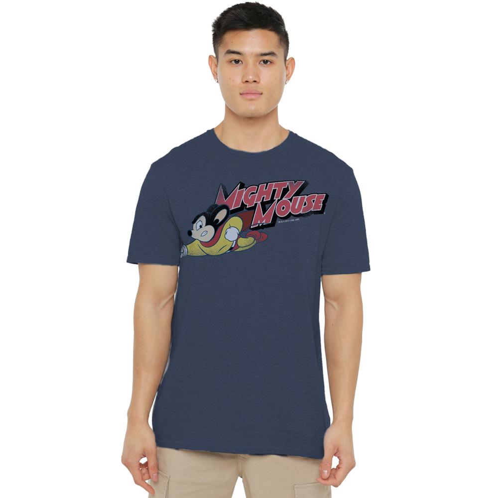 Mighty Mouse Unisex Erwachsene Mighty Retro T-Shirt