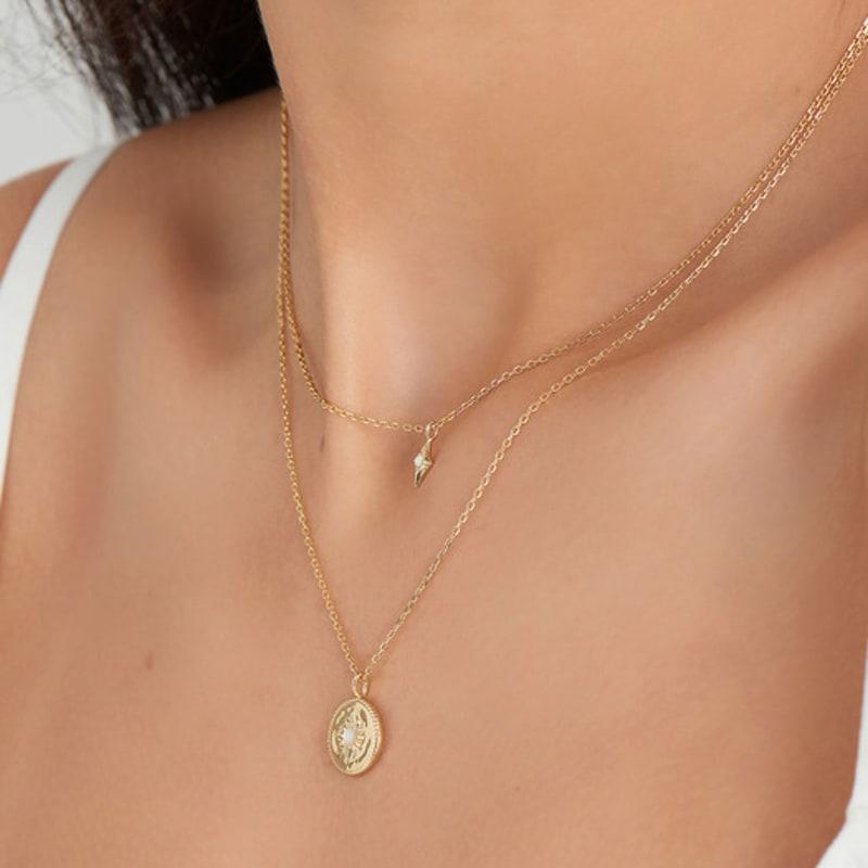 ANIA HAIE Rising Star Natural Mother-of-Pearl Sunshine 925 Silver Necklace N034-02