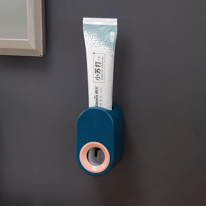 Fully Automatic Toothpaste Dispenser Hole Punched Toothbrush Toothpaste Storage Shelf Wall Hangers  Bathroom Accessories
