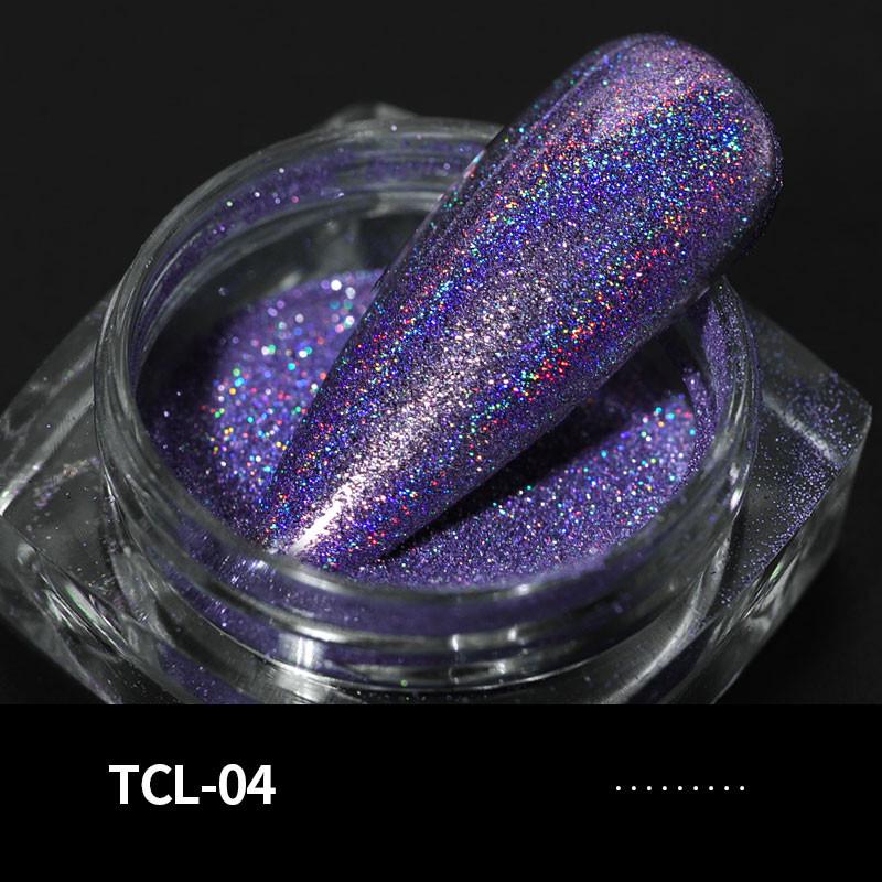 Rainbow Lase Powder Nail Glitter Chrome Pigments Decoratio