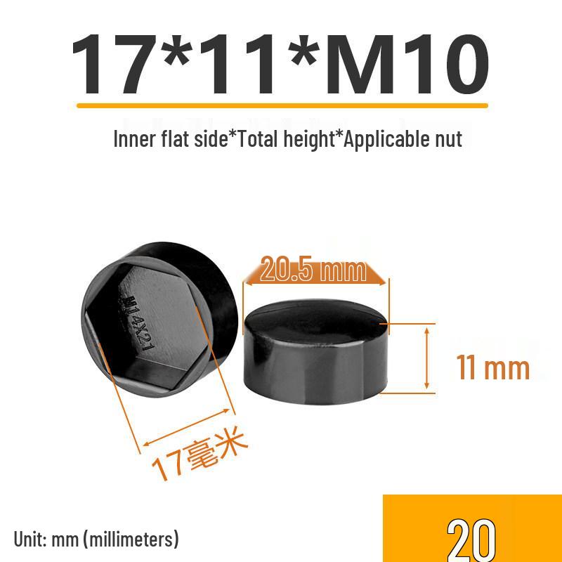 Hex Nut Protective Dust Cap for Flat Head Screws