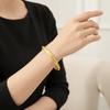 Waterproof Cat's Eye Bracelet Zinc Zinc Alloy Silver Wrist Circle Ornaments Opening Brushed Bangle  Kids