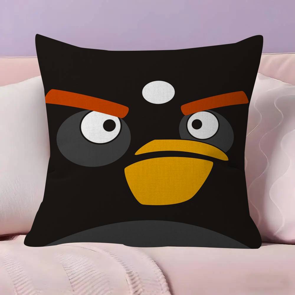 Animation AAAngry Birds Cartoon   Pillow Cushion Cover Pillowcase Living Room Sofa Home Decor Customized