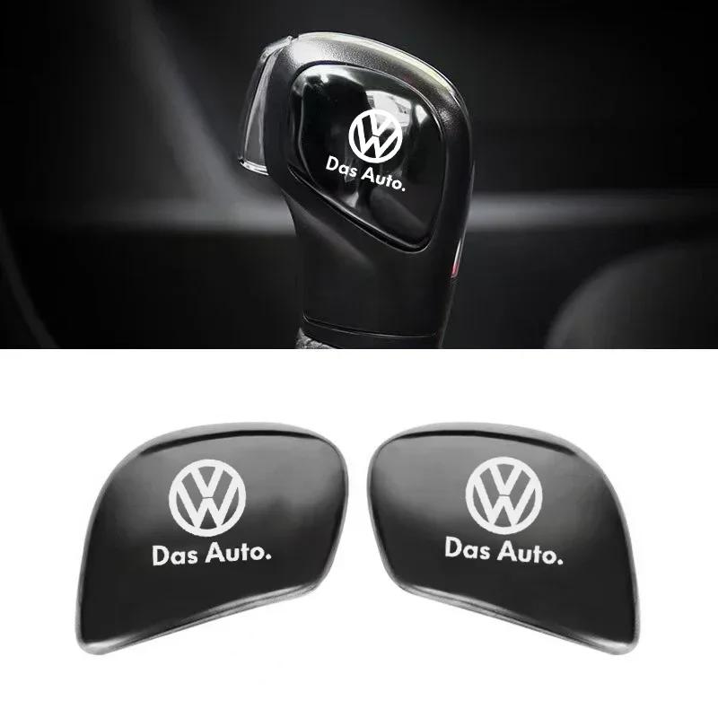lmn1 Volkswagen Shift Lever Emblem Car Gear Stick Stickers For VW Golf Polo GTI Scirocco ID.3 Passat Tiguan CC Jetta Touareg Touran