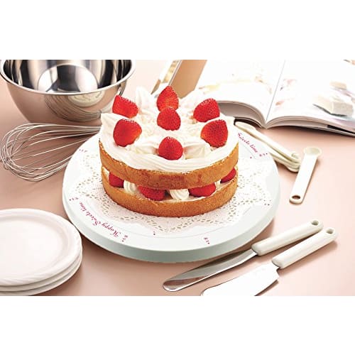 Pearl Metal EE Sweets PC Cake Turning Table [Made In Japan] D-4787 White