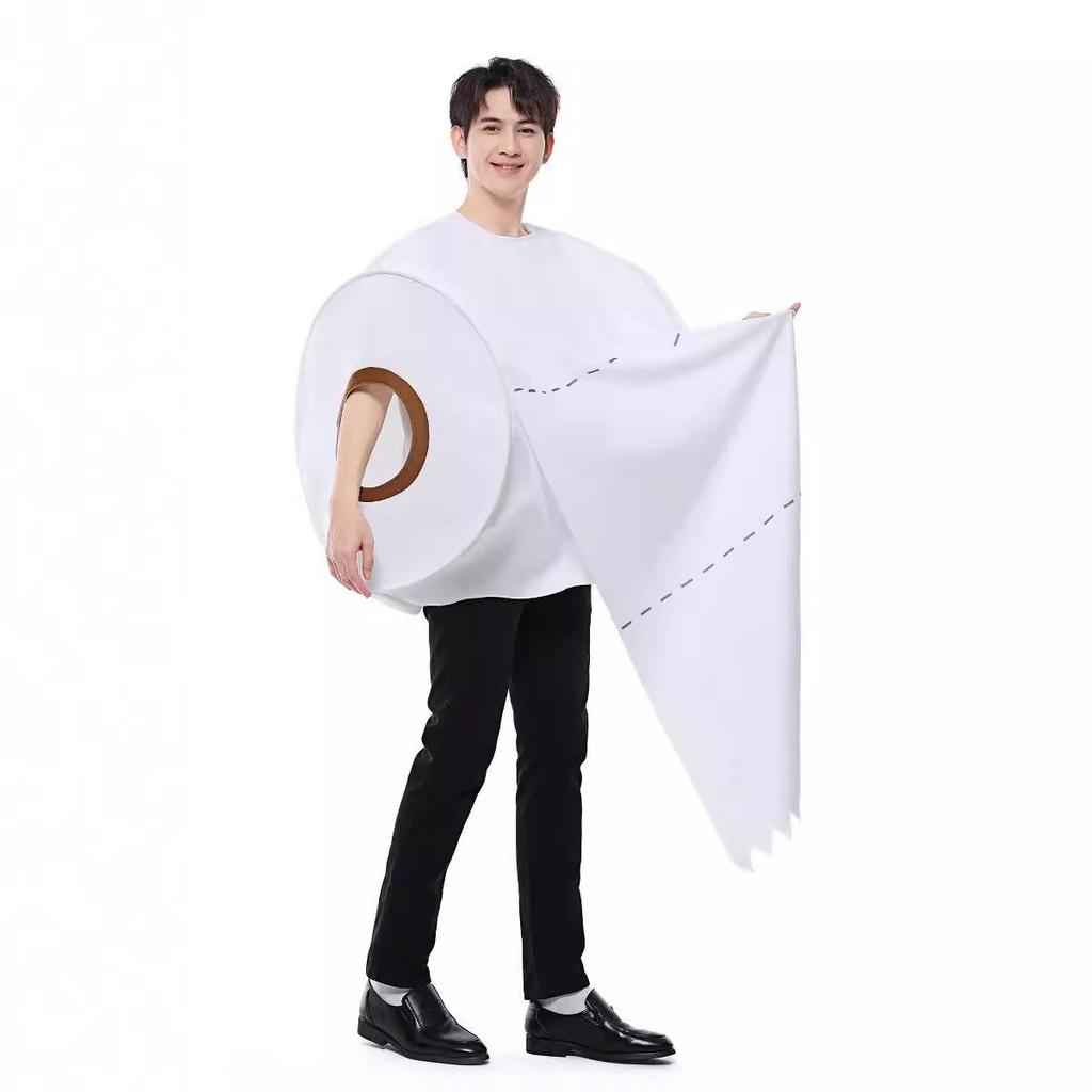 Halloween Gag Toilet Paper Costume for Men & Women - Funny Cosplay & Performance Outfit