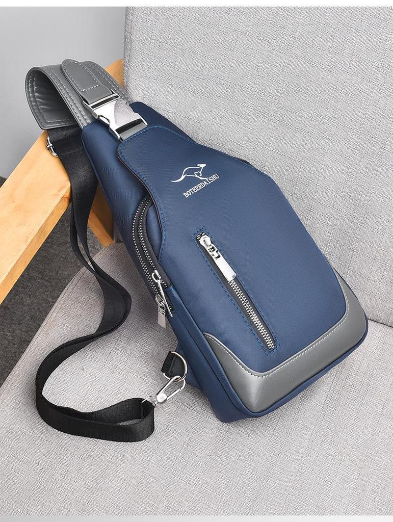 Męska wodoodporna torba crossbody z tkaniny Oxford - styl koreański, modna torba na jedno ramię