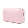 Portable Makeup Brush Tool Storage Bag with Zippered Corduroy Solid Color Cosmetic Bag Large Capacity Zippered Purse