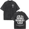 Christian Jesus Bible Verse Washed T-shirts Men's Women Fashion Vintage Oversized T Shirts Harajuku Cotton Short Sleeve T-shirt