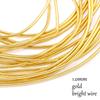 10 Gauge Silver Gold Plated Copper Craft Wire  Flexible Metal French Bullion Wire for Jewelry Making DIY Embroidery Beading