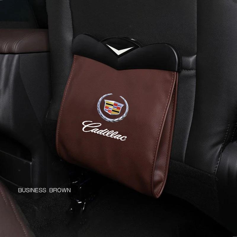 Auto Umweltfreundliche Lederspeicherbox Müllbeutel für Cadillac Escalade CTS CT5 CT6 ATS SRX XTS XT5 STS BLS Auto Zubehör