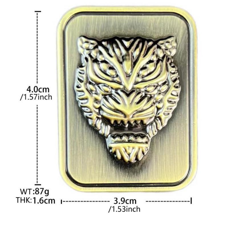 

Tiger Head Fidget Mechanical Slider Magnetic Push Card Pushing Plate Haptic Coin Sensory Toy EDC Metal Relieve Stress Relief Toy